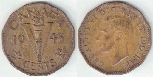 1943 Canada 5 Cents A003788